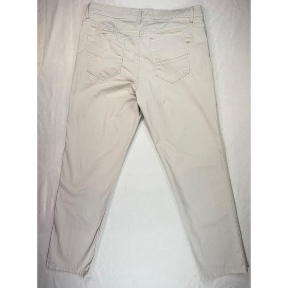 Brax Feel Good Cadiz Ultralight Straight Leg Cream Pants Size 34x28.5 Stretch - Picture 6 of 8
